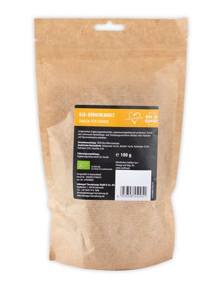 Bio H&auml;hnchen Hals  Hund Kauartikel 4x100g SET Liebesgut - Bild 2