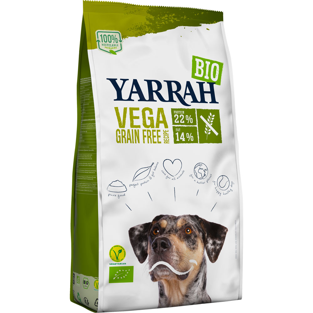 Bio Hunde-Tockenfutter Adult Vega getreidefrei, vegetarisch 10kg Yarrah - Bild 1