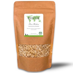 Bio Hundefutter Reisflocken Standbodenbeutel 400g BIOPUR - Bild 1