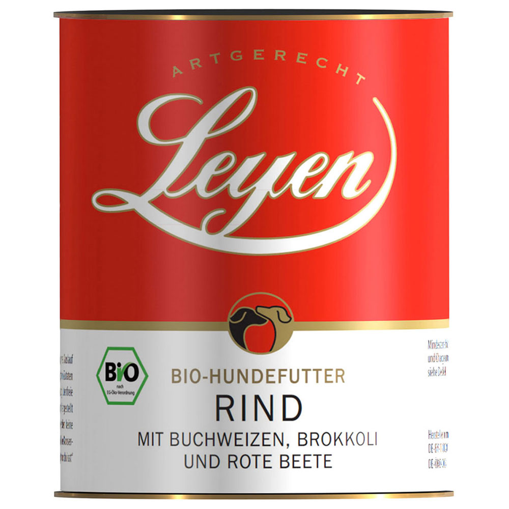 Bio Hundefutter Rind mit Buchweizen 800g Leyen - Bild 1