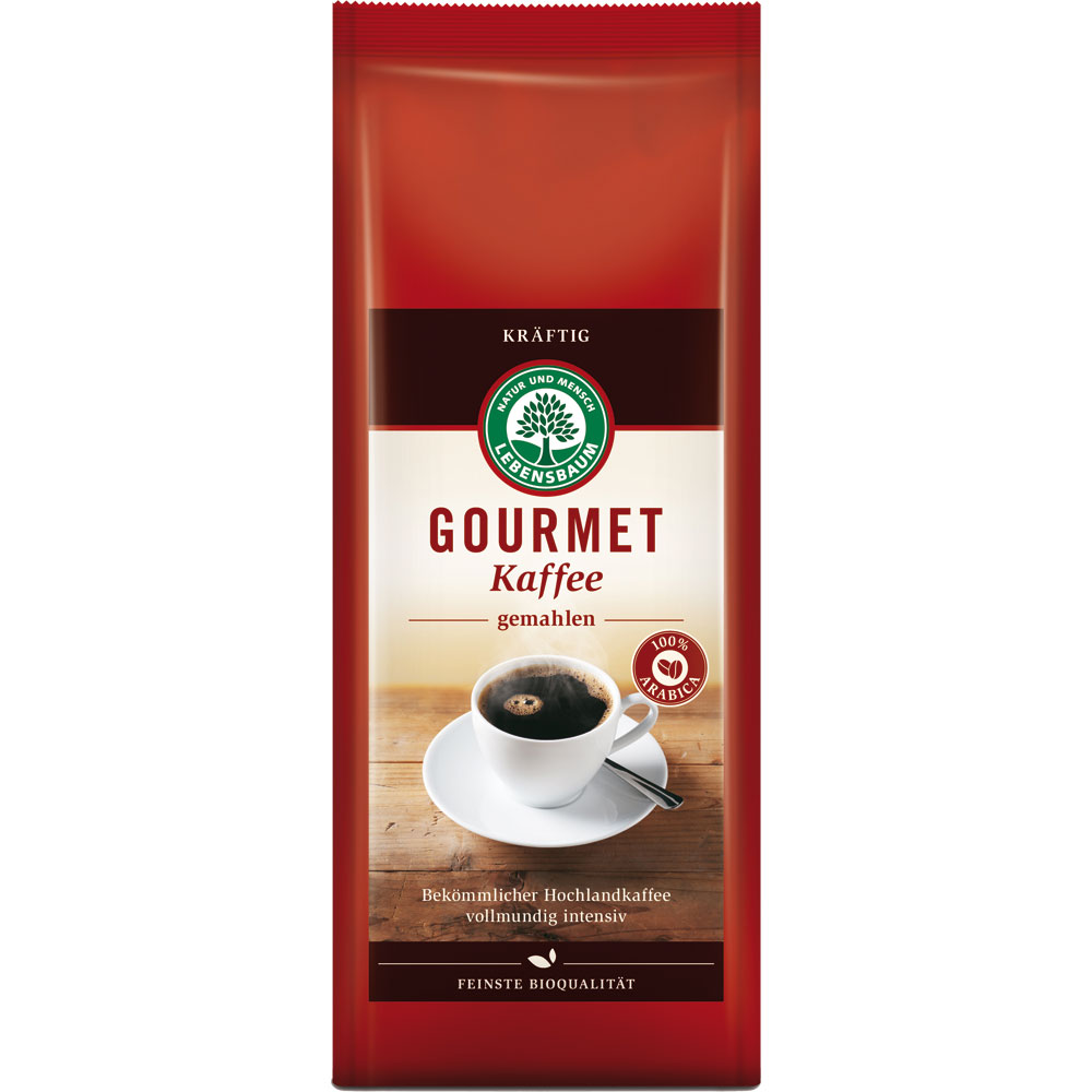 Bio Kaffee Gourmet-Kaffee, kräftig, gemahlen 500g Lebensbaum - Bild 1