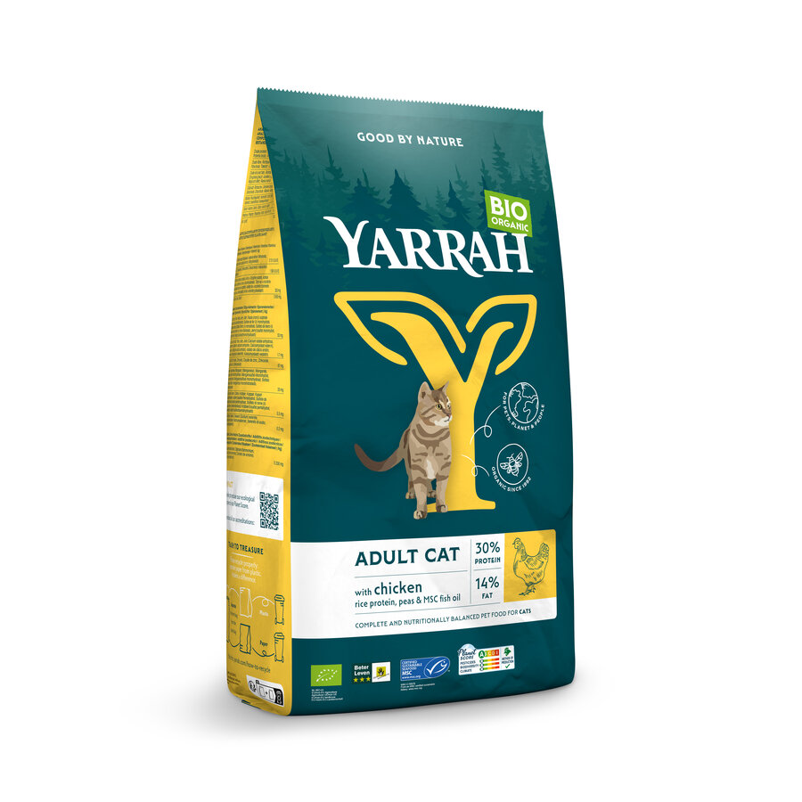 Bio Katzen-Trockenfutter Adult Huhn 10kg Yarrah - Bild 1