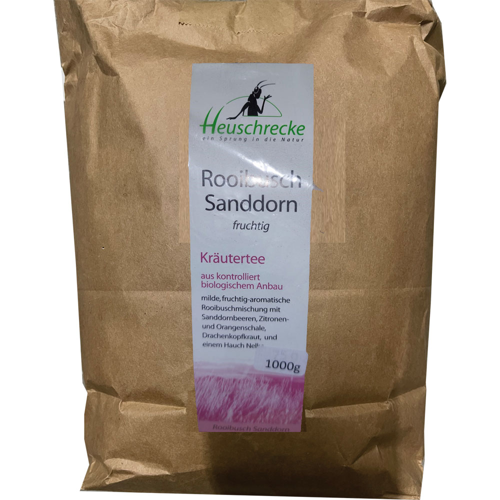 Bio Rooibusch Sanddorn Tee, 1kg Heuschrecke - Bild 1