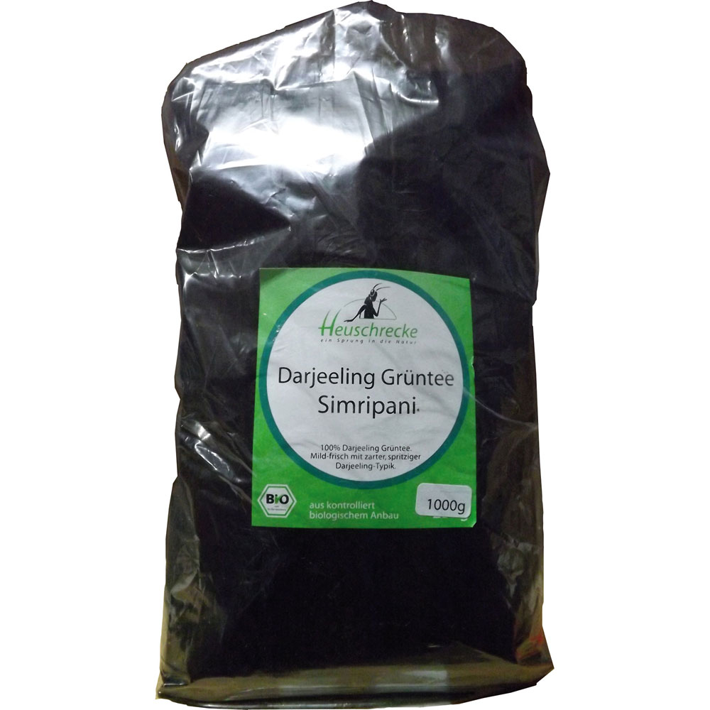 Bio Tee Darjeeling Aktion-Grüntee Simripani 1 kg Heuschrecke - Bild 1