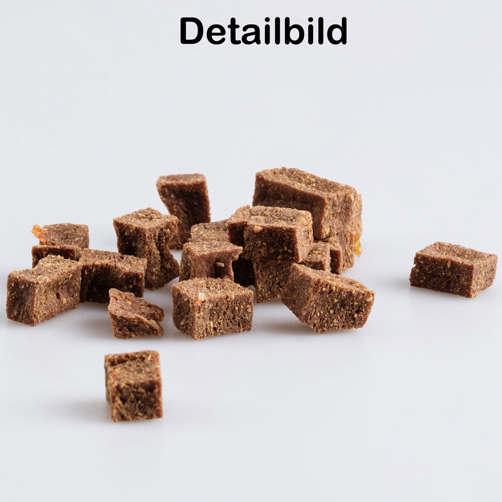 Bitte ArtNr 7369218G benutzen  dann 8erVE      10er-VE Bio JausenW&uuml;rfel Wutzalan 150g Hundejause - Bild 2