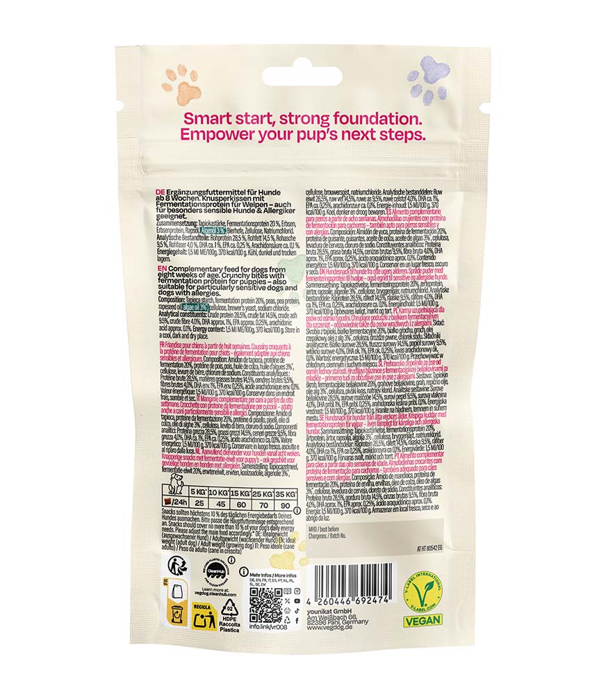 Brainy Bites Hund Welpen Snack 80g VegDog - Bild 2