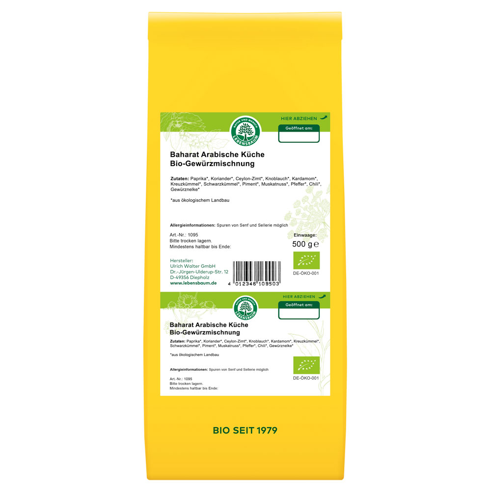 EP KW 18  Bio Gewürzmischung Baharat Arabische Küche, 500g Lebensbaum - Bild 1