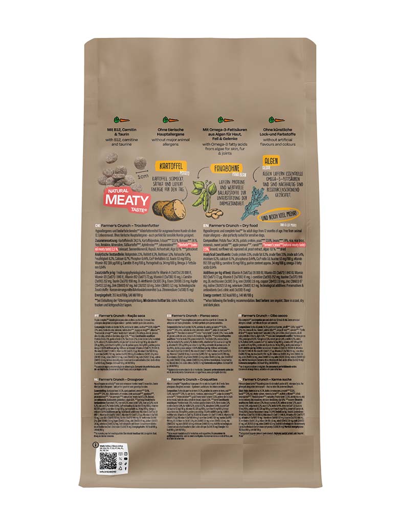 Farmer's Crunch Hund Trocken-Alleinfutter 1kg VegDog - Bild 2