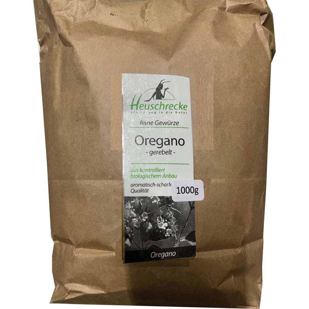 Haltbar bis Juli/Augus 2025   Bio Oregano, gerebelt, 1 kg lose Heuschrecke - Bild 1