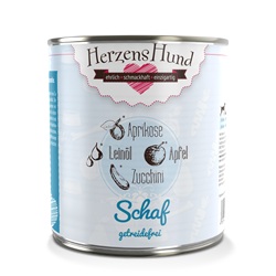 Hunde Erg&auml;nzungsfutter Schaf mit Apfel NICHT BIO, getreidefr. 800g HerzensHund - Bild 1