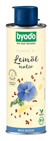 Lein&ouml;l, nativ, in der 250 ml Dose  Byodo - Bild 1