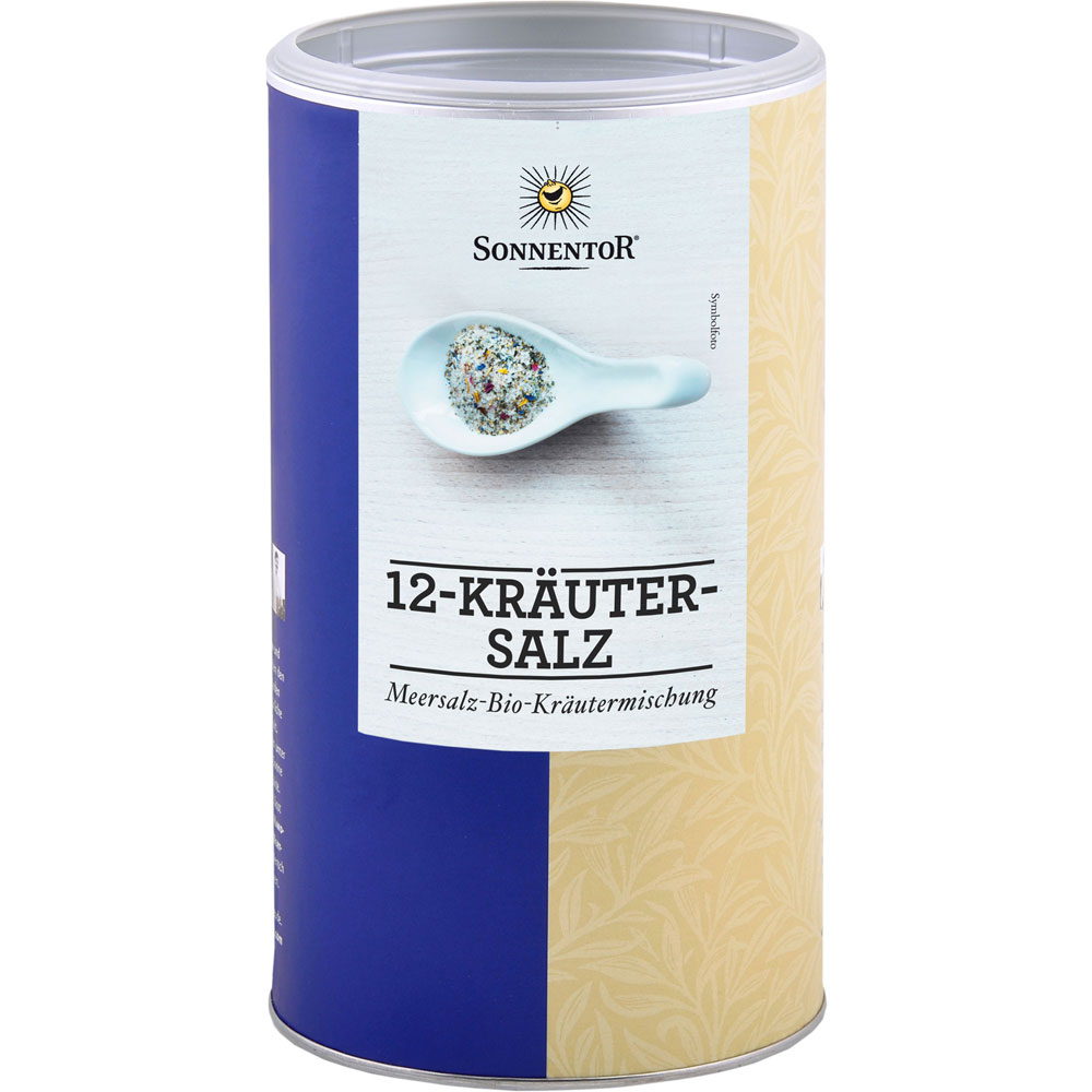 RM 12-Kräuter-Salz Gastrodose (Salz mit Bio-Kräutern) 1000g Sonnentor - Bild 1