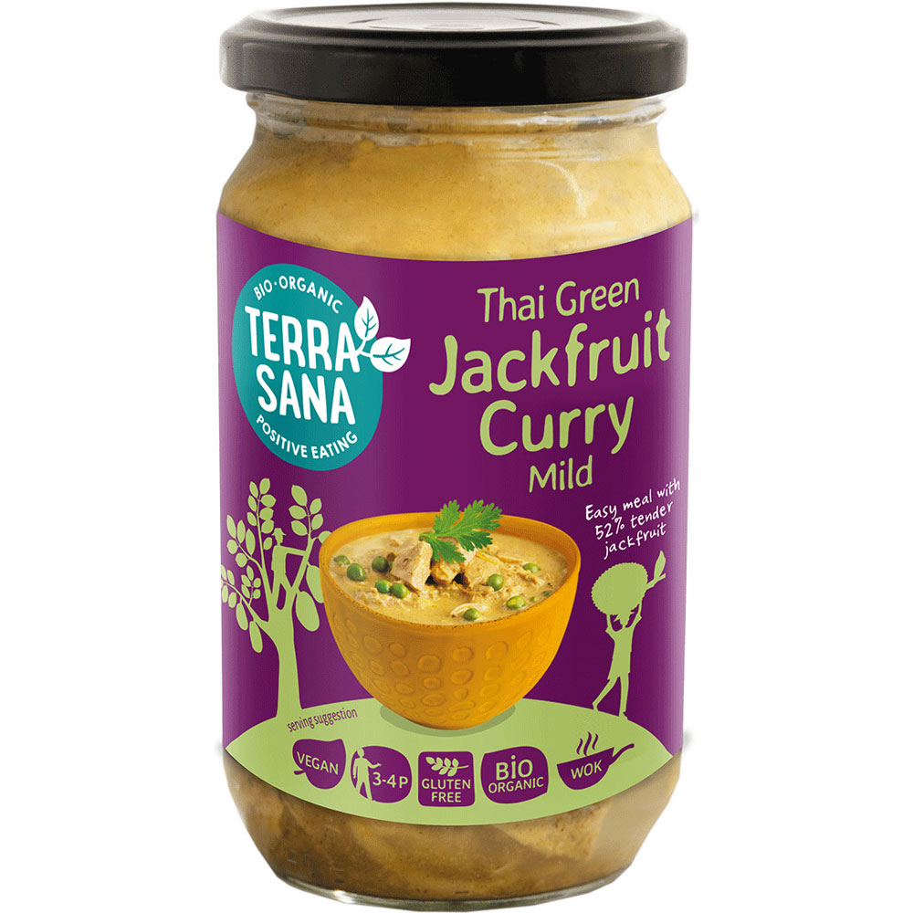 RM 3er-SET Bio Fertiggericht Grünes Thai Curry, 350g Schraubglas TerraSana - Bild 1