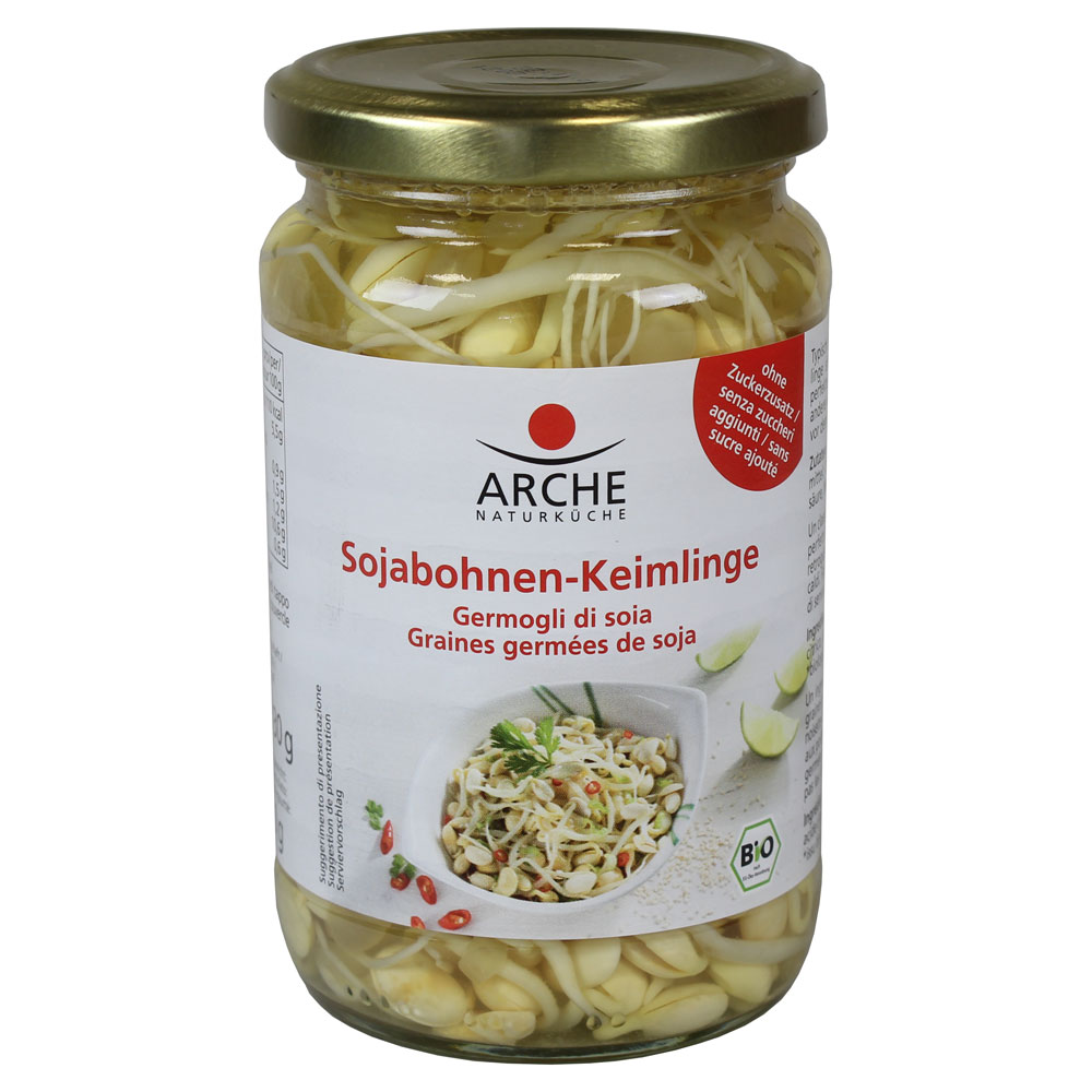 RM 6er-VE Bio Sojabohnen-Keimlinge im Glas 330g Arche - Bild 1
