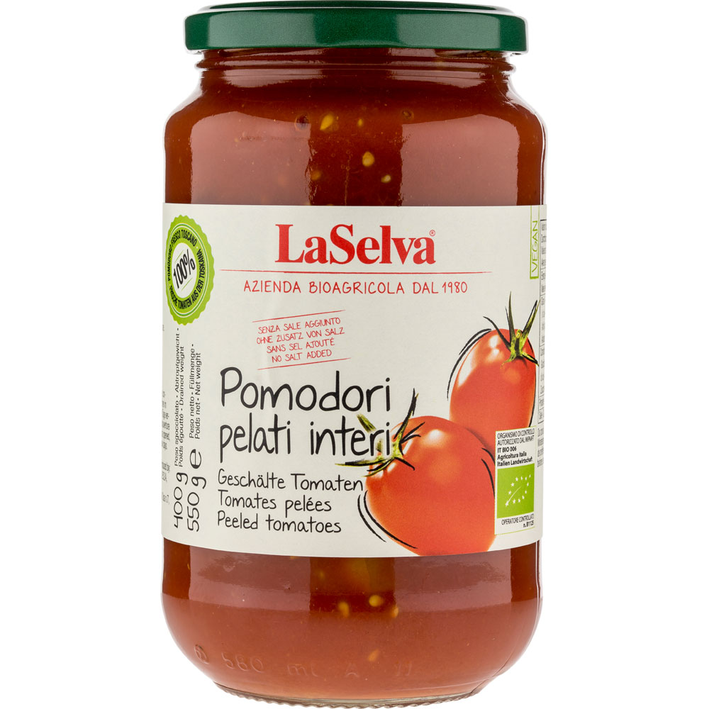RM 6er-VE Pomodori Pelati (geschälte Tomaten) 550g LaSelva - Bild 1