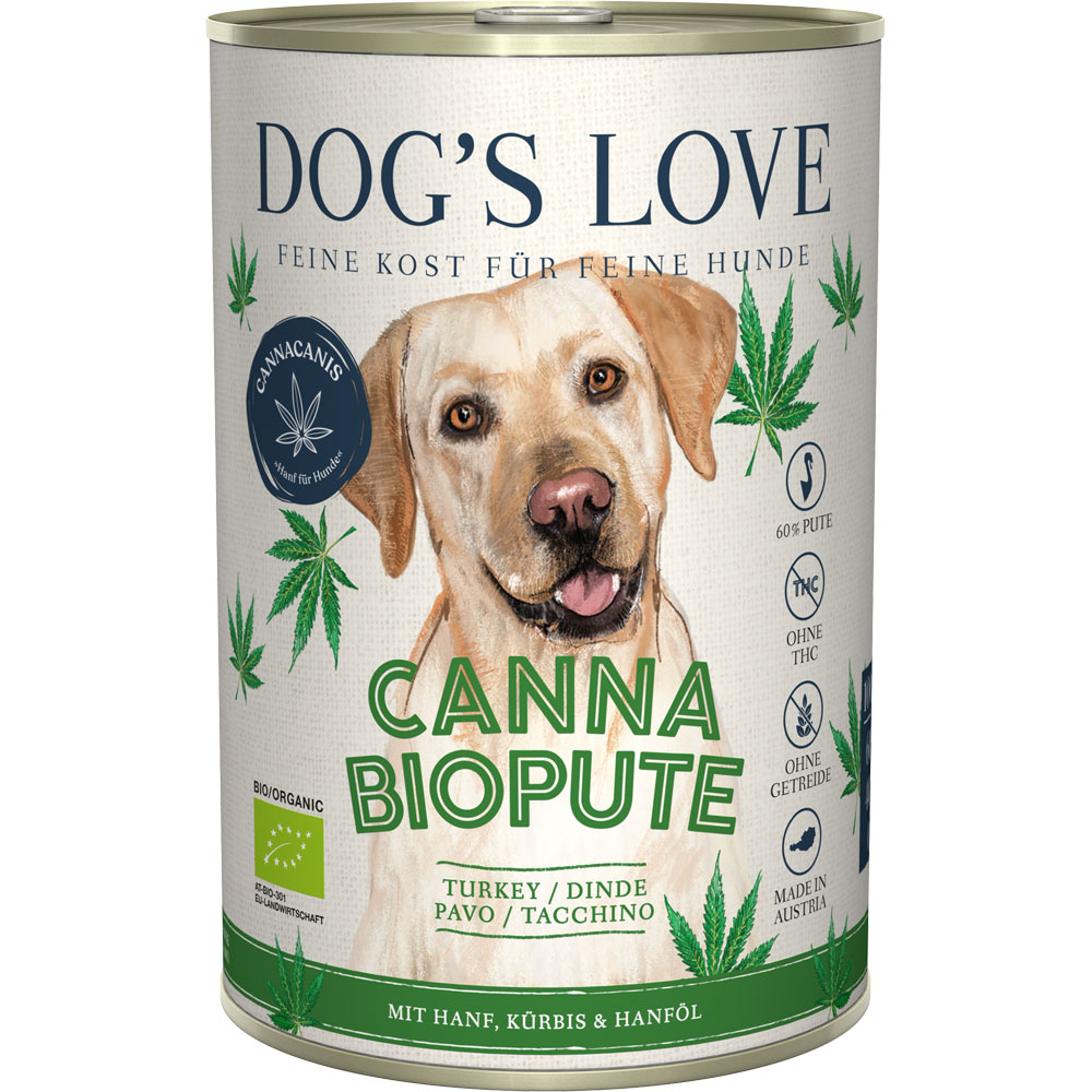 RM Hundealleinfutter Bio Pute mit Hanf und Kürbs 400g Dog's Love - Bild 1