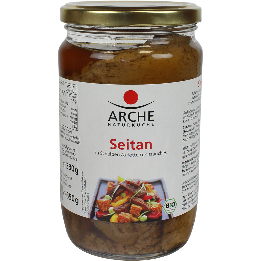 Seitan Scheiben 650g im Glas Arche - Bild 1