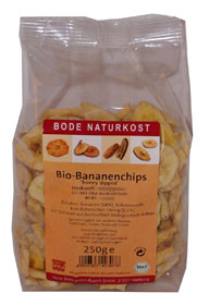 VORBESTELLARTIKEL 6er-VE Bananenchips honey dipped 250g Bode - Bild 1