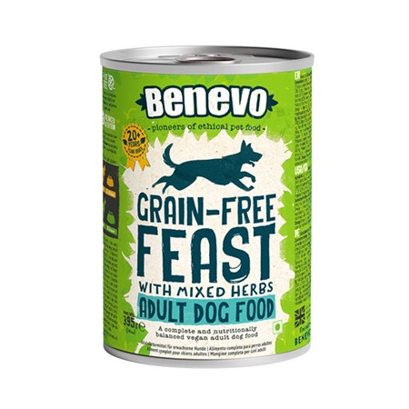 Veganes Feuchtalleinfutter Hund Adult NICHT BIO Grain-Free 395g Dose Benevo - Bild 1